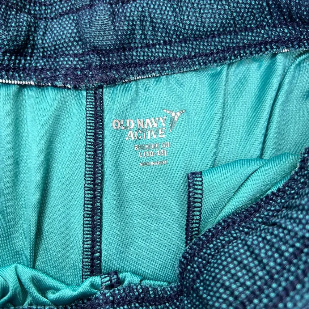 Old Navy Active Blue Basketball Army Pattern Boys Shorts10-12